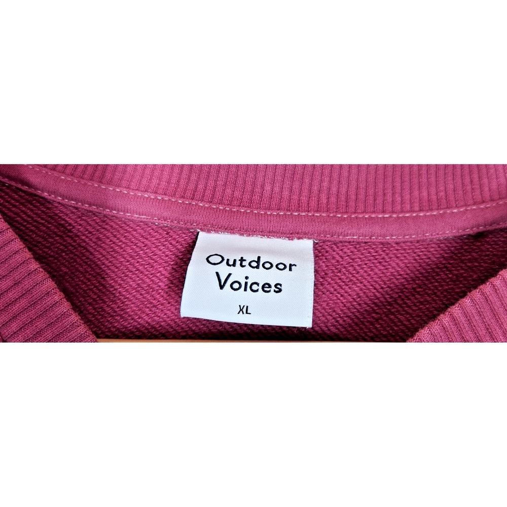 Outdoor Voices Cropped Crewneck Sweatshirt Organic Cotton Terry Lined Women's XL - Picture 5 of 9